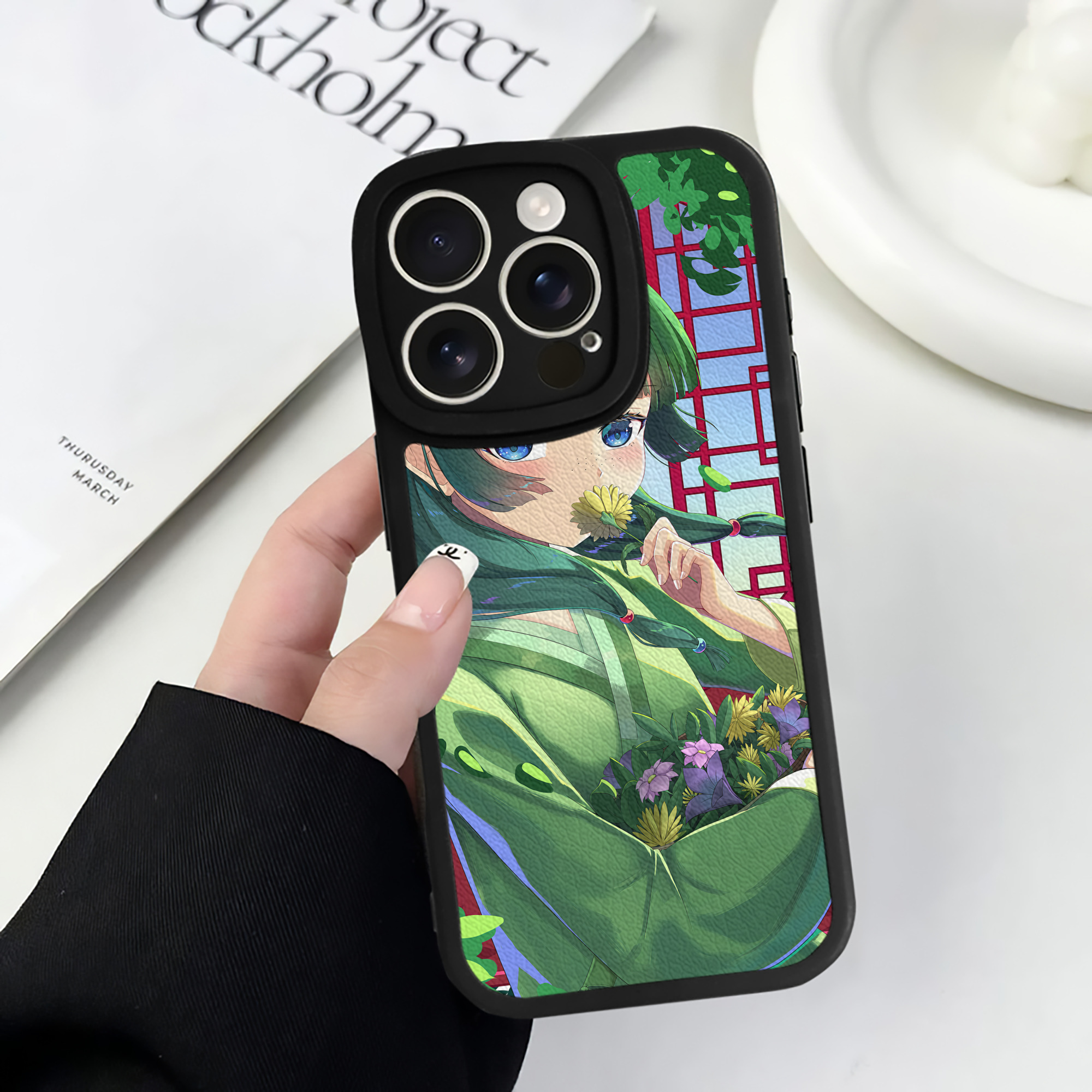 （画像用） 薬屋のひとりごと The Apothecary Diaries 【iPhone 16シリーズ対応】シリコンスマホケース（レザー調） 材質：シリコン